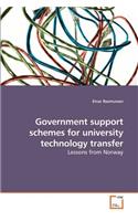 Government support schemes for university technology transfer