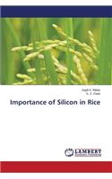 Importance of Silicon in Rice