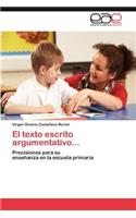 Texto Escrito Argumentativo...