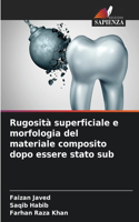 Rugosità superficiale e morfologia del materiale composito dopo essere stato sub