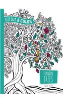 Keep Calm and Color -- Tranquil Trees Coloring Book