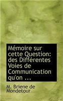 Macmoire Sur Cette Question: Des Diffacrentes Voies de Communication Qu'on ...
