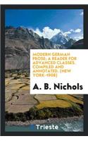 Modern German Prose; A Reader for Advanced Classes