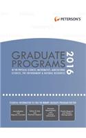 Graduate Programs in Physical Sciences, Mathematics, Agricultural Sciences, Environment & Natural Resources 2016