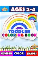 Toddler Coloring Books Numbers Colors Shapes