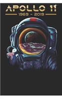 Apollo 11 1969-2019: : Notebook for 50th Anniversary of Moon Landing - 6'' X 9'' 120-Pages with College Ruled Lines for Fans of the United States Space Program