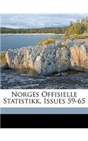 Norges Offisielle Statistikk, Issues 59-65
