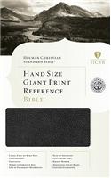 HCSB Hand Size Giant Print Reference Bible, Black Simulated