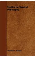 Studies In Classical Philosophy