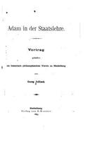 Adam in der Staatslehre, Vortrag gehalten im historisch-philosophischen Verein zu Heidelberg