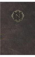 Monogram "n" Any Day Planner Notebook: (14 Monogram Aged 150 Planner)