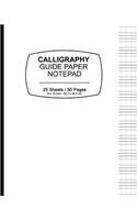 Calligraphy Guide Paper Notebook - White Cover