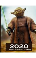 2020 weekly & monthly planner baby yoda