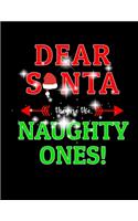Dear Santa They are the Naughty Ones: A No-Stress, Ruled Journal for Adult (Christmas Journal for Teen Girls and Moms, DAD Diary for Tween Girls)