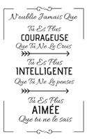N'oublie Jamais Que Tu Es Plus Courageuse Que Tu Ne Le Crois tu es plus Intelligente Que Tu Ne Le penses tu es plus aimée que tu ne le sais