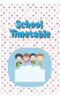 School Timetable: School Timetable Notebook For Students, Classes list per day, To-Do list per page, (6" x 9") 120 Pages