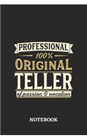 Professional Original Teller Notebook of Passion and Vocation: 6x9 inches - 110 lined pages - Perfect Office Job Utility - Gift, Present Idea