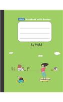 Lined Notebook - Large (8.5x11 inches) - 100 Pages - Green Cover