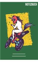 Notizbuch Gepunktet Einhorn Motorrad: A5 Notebook - 111 Seiten - Extra Kalender 2020 - Einzigartig - Dotgrid - Dotted - Punktraster - Geschenk - Geschenkidee