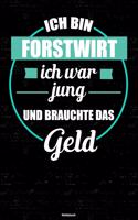 Ich bin Forstwirt ich war jung und brauchte das Geld Notizbuch
