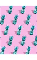 Pineapple Notebook - College Ruled: 8.5 x 11 - 200 Pages - School Student Teacher Office