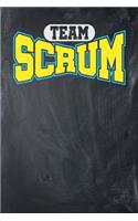 Team Scrum: Chalkboard, White & Yellow Design, Blank College Ruled Line Paper Journal Notebook for Project Managers and Their Families. (Agile and Scrum 6 x 9 i