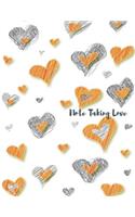Note Taking Love: Heart Collage College Ruled Notebook