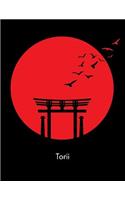 Torii: Japanese Torii Bridge Journal for Students Language of Japan Asian Culture Art Religion Traditional Shinto Temples & Cuisine - Half Page Lined & Oth