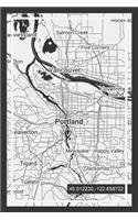 Daily Planner: Book with Portland Oregon Map Cover Design ( USA )