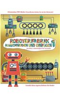 Druckbare Arbeitsmappen für Vorschulen: Ausschneiden und Einfügen - Roboterfabrik Band 1(63 Druckbare Arbeitsmappen Für Vorschulen)