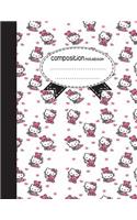 Composition Notebook, 8.5 x 11, 110 pages: Cute Kitty: (School Notebooks)