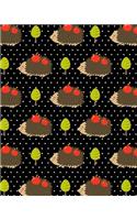 Bullet Journal Notebook Cute Hedgehogs with Apples Pattern 3: 172 Numbered Pages with 160 Graph Style Grid Pages, 6 Index Pages and 2 Key Pages in Large 8 X 10 Size for Journaling, Writing, Planning or Doodling