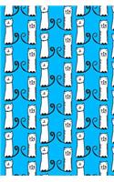 Journal Notebook For Cat Lovers Funny Tall Cats Pattern 3