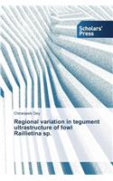 Regional variation in tegument ultrastructure of fowl Raillietina sp.