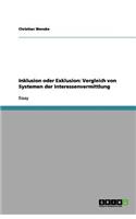 Inklusion oder Exklusion: Vergleich von Systemen der Interessenvermittlung(German)