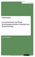 Unterrichtsstunde zum Thema Bewerbungsanschreiben, Lebenslauf und Rechtschreibung