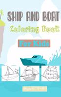ship and boat coloring book for kids ages 4-8
