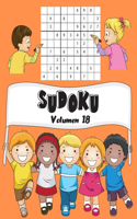Sudoku: Volumen 18 - 150 Niños Sudoku Con Soluciones - Fácil - 1 Cuadrículas Por Página - Gran formato, 8.5 "x11".(18 Mi Sudoku Favorito Para Miños)