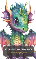 50 Dragons Coloring Book