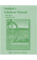 Student Solutions Manual for Finite Mathematics