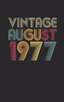Vintage August 1977: Dotted Bullet Journal (6 X 9 -120 Pages) for Birthday Gift Idea