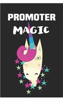 Promoter Magic: Blank Lined Unicorn Notebook Journal