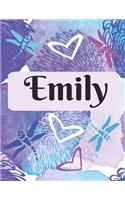 Emily: Personalized Name Journal with Blank Lined Paper