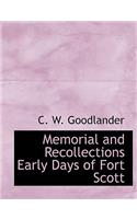 Memorial and Recollections Early Days of Fort Scott