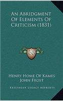 An Abridgment of Elements of Criticism (1831)