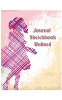 Journal Sketchbook Unlined: Blank Doodle Draw Sketch Book