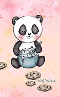 Notebook: Sweet panda - Journal for writing I Composition Book I Blank paper with integrated page numbers l Narrow Ruled I Diary I 120 Pages I "6x9" I A5 I So