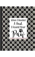 2020 Monthly and Undated Daily Scheduler: Large 2020-Planner Organizer Gift For Dog Sitters - Black Plaid Paw Print