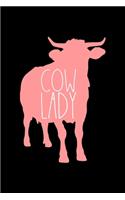 Cow Lady: 6x9 Blank Farming Notebook with a Cow for Dairy Farmer Ladies with Bovine I Agriculture Journal