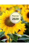 Planner 2020: Monthly and Weekly Planner. Week on 1 page. Start your week with weekly Focus, Tasks, To-Dos. Monday start week. 11.0" x 8.5" (Letter size) (Sunflow